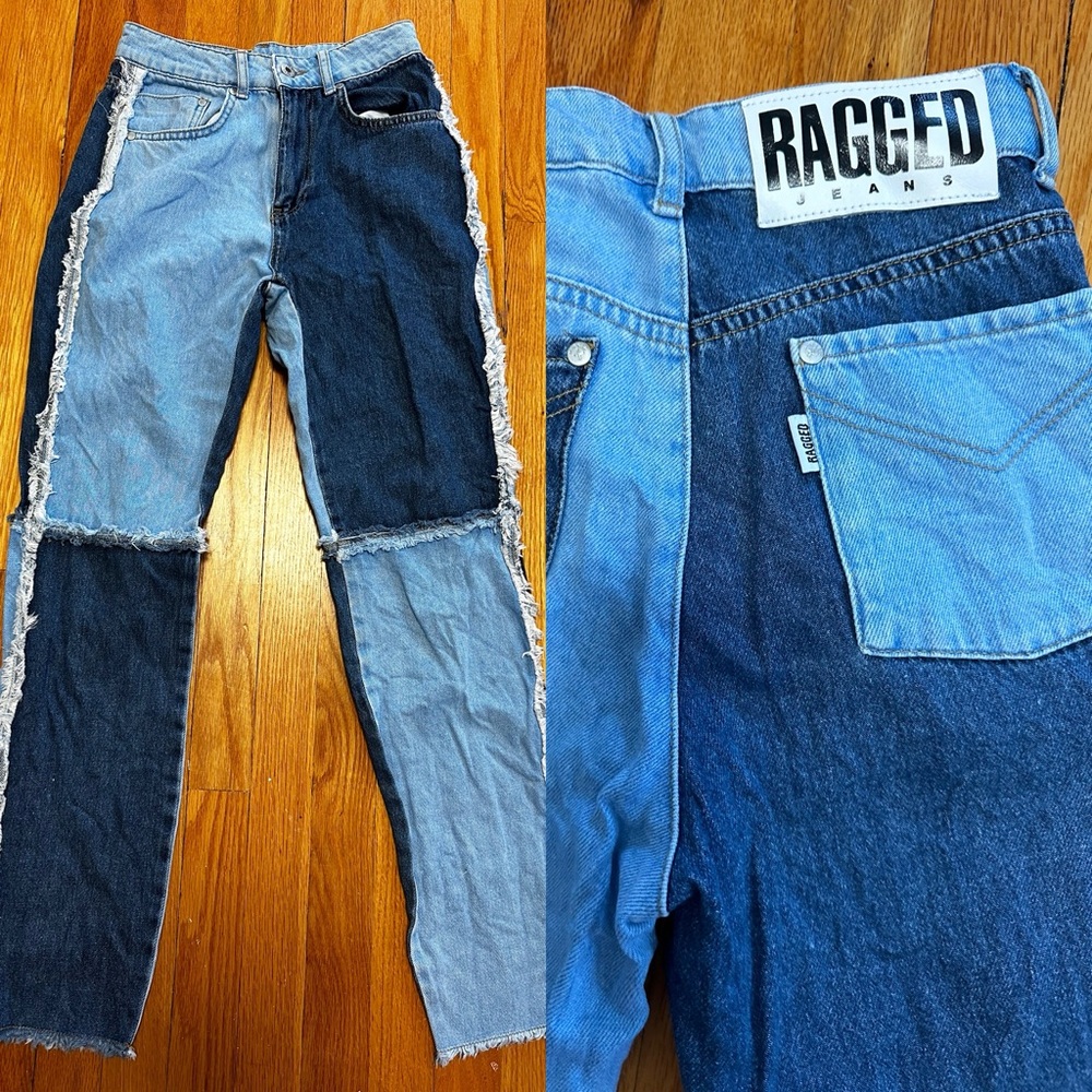 Ragged Priest patchwork jeans women’s size 26”